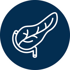 Pancreas icon for human body, business, medical, clinic, website, application, printing, document, poster design, etc