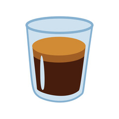 espresso shot illustration, Espresso coffee Shot in Glass