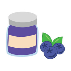 Jar of Blueberry Jam, Blueberry Jam Jar