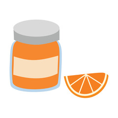 Jar of Orange Jam Illustration