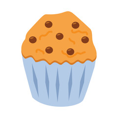 Muffin with Chocolate Chips, muffin cupcake sweet food.