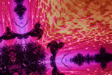 abstract grunge background with tree