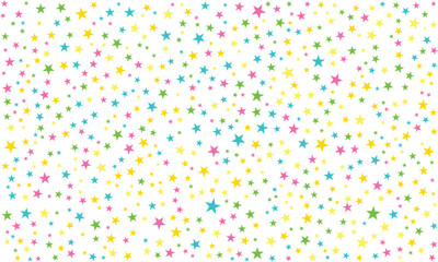 Glittering Gold Stars with Vibrant Rainbow Pattern