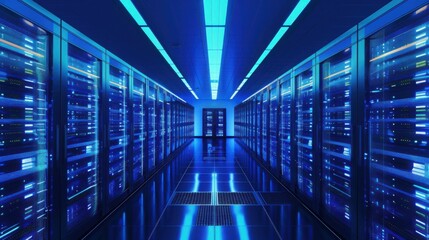 Fototapeta premium Big data cloud computing data center background