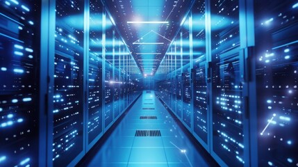 Big data cloud computing data center background