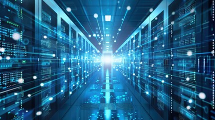 Big data cloud computing data center background