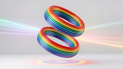 Abstract colorful rainbow background with waves and lines design