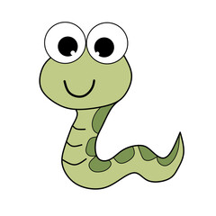 cartoon illustration of a snake