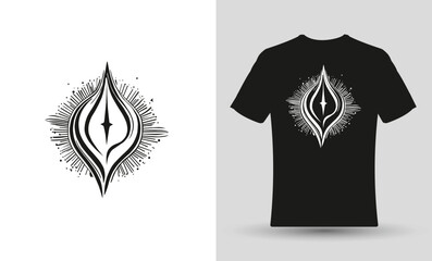 logo design with t-shirt design illustration