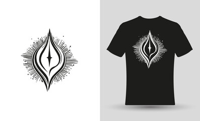 logo design with t-shirt design illustration