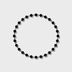 Obraz premium Geometric Black Ring | Minimalist Sphere CompositionAbstract Circle of Dots | Modern Monochrome Design