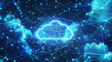 Big data cloud computing data center background