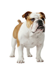 Obraz premium Cute Bulldog Dog transparent bg, cutout PNG