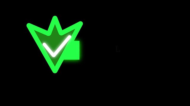 Digital save deal badge animation with check icon 4k ultra hd. Lower thirds save deal badge with checkmark 4k. Save deal badge animation with checkmark 4k.