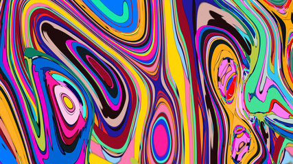 Abstract colorful psychedelic video for music festival
