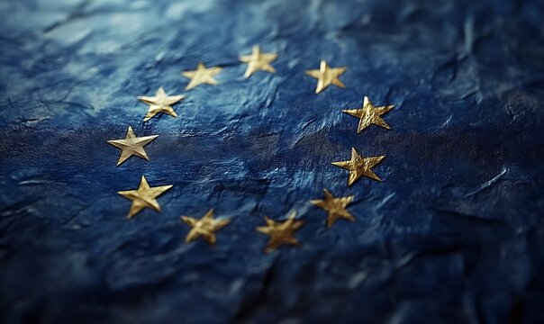 european union flag background. Generative with AI