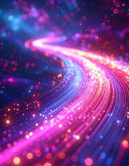 Obraz premium Abstract swirling lines of vibrant light