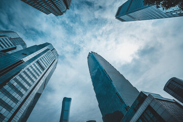 Gleaming skyscrapers define Beijing's CBD, showcasing modern architecture and a bustling cityscape...