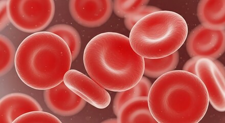 Close-up of red blood cells in circulation erythrocyte