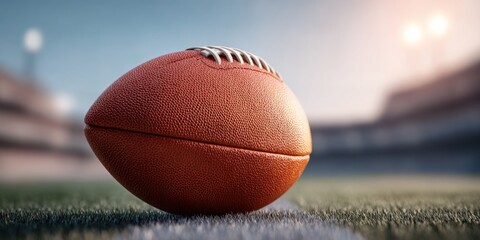 Professional American Football on Stadium Field Premium High-Quality Sports Imagery for Marketing, Advertising, Social Media, and Game Promotion Campaigns