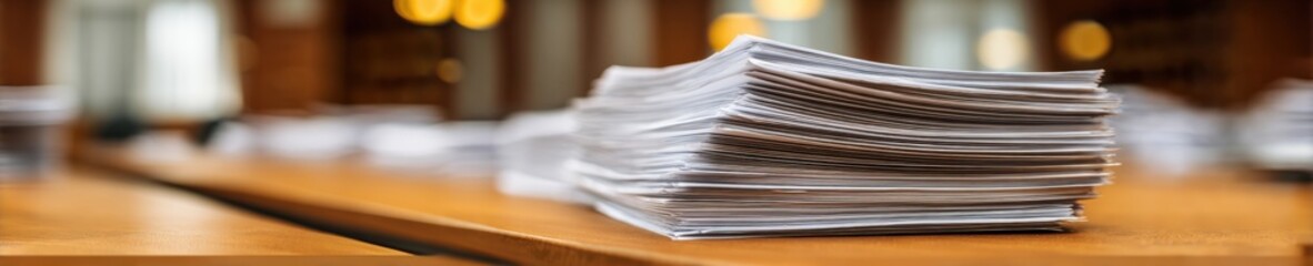 Professional Exam Admit Paper Stack in Classroom Environment Authentic Education Materials for Organized Academic and Assessment Marketing Content