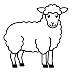 vector illustration of sheep