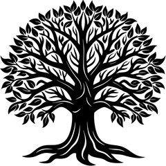Obraz premium black and white tree
