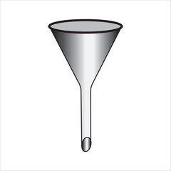 Laboratory glass funnel icon