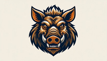 Aggressive boar head graphic design