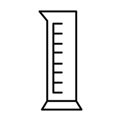 graduated cylinder line icon