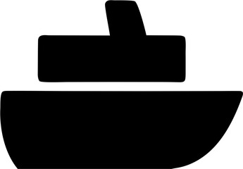 Boat Silhouette Vector | Ship, Sailing, Nautical, Marine, Sea Travel Design