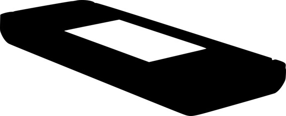 silhouette of a handheld gaming console