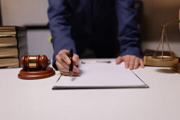 Law and Legal services concept. law contract, Lease agreement or sale.