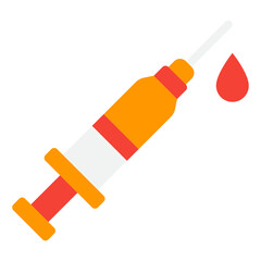 Vaccine syringe icon, ideal for healthcare marketing, medical websites, and vaccination awareness campaigns.