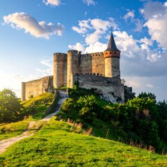 Ancient castle on a hilltop