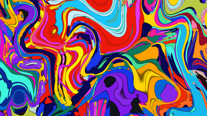 Abstract Retro Pattern with Organic Shapes and Vibrant Colors Perfect for Backgrounds Wallpapers and Creative Design Projects Illustration
