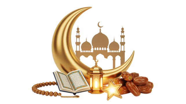 Set of islamic religious icons, set of islamic religious symbols. islamic calligraphy of mosque