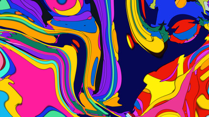 Abstract Retro Pattern with Organic Shapes and Vibrant Colors Perfect for Backgrounds Wallpapers and Creative Design Projects Illustration
