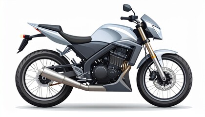 motorcycle on white background