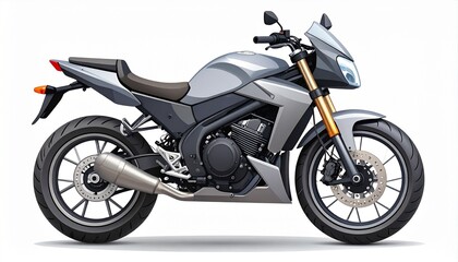 motorcycle on a white background