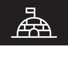 Igloo icon graphic set. background  trendy graphic set icon set
