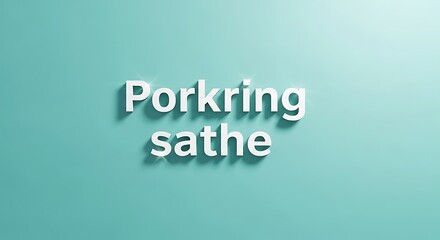 Fototapeta premium Porkring sathe text on a blue background with shadow effect