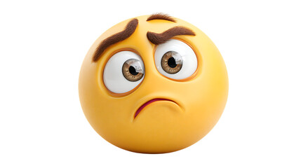sad smiley face on white background