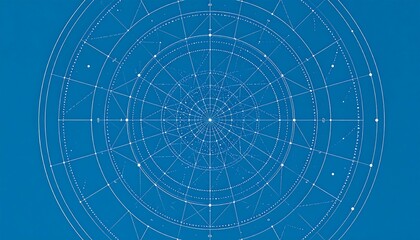 Fototapeta premium Abstract geometric design on a blue background. Circular patterns