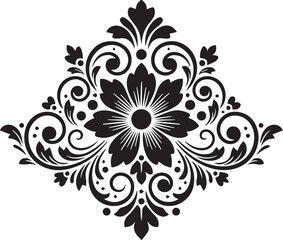 Vintage Ornate Floral Vector Ornament