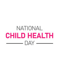National Child Health Day logo with heart icon, Day of child health backdrop
