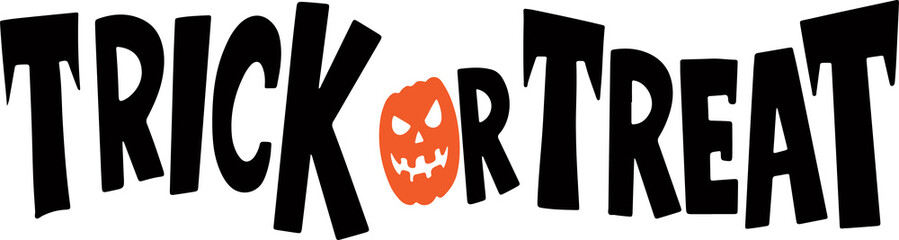 The Ttrick or treat for Halloween or holiday concept.