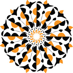 Black and yellow color flower design for your tradition