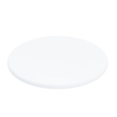 Isolated White Plate with Smooth Surface at Low Angle on Transparent Background Simple Elegance and Clean Lines for Culinary Presentation