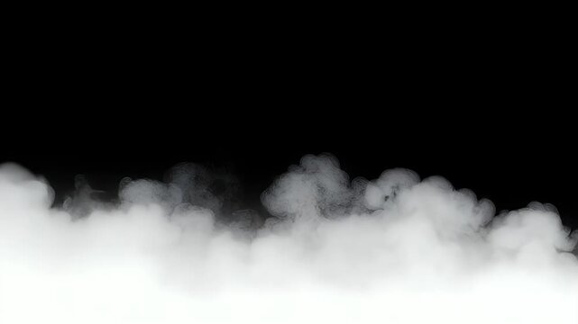 Ethereal white smoke drifting against a dark backdrop perfect for dramatic effects and atmospheric visuals adding mystery and intrigue